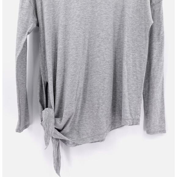 Lululemon To The Point Top Womens Size Large Gray Asymmetric Yoga Lounge - Picture 4 of 11